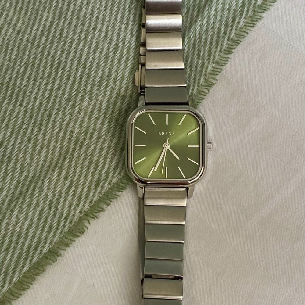BREDA Ladies ESTHER Watch - Silver/Moss